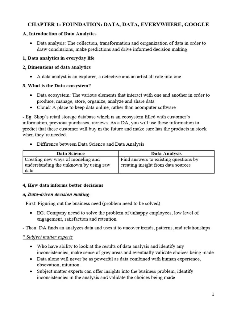 Google Data Analytics | PDF | Data Analysis | Data