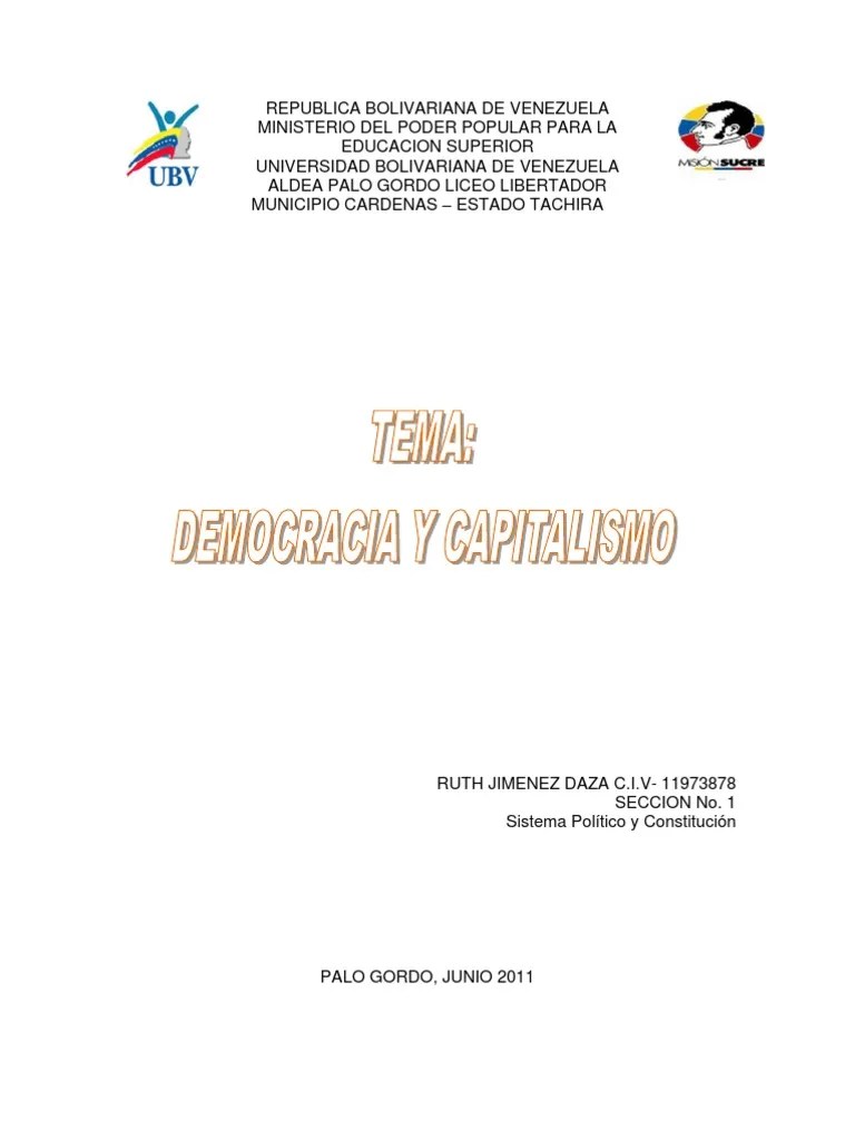 Capitalismo En Democracia | PDF | Democracia | Ideologías Políticas