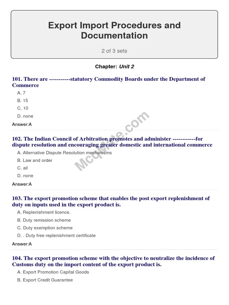 Export Import Procedures And Documentation (Set 2) | PDF | Tariff | Exports