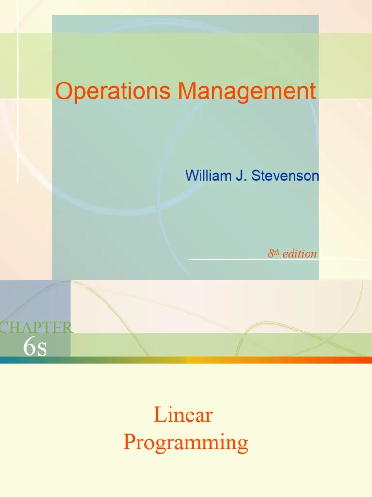 Chapter6s Linear Programming | Download Free PDF | Linear Programming ...
