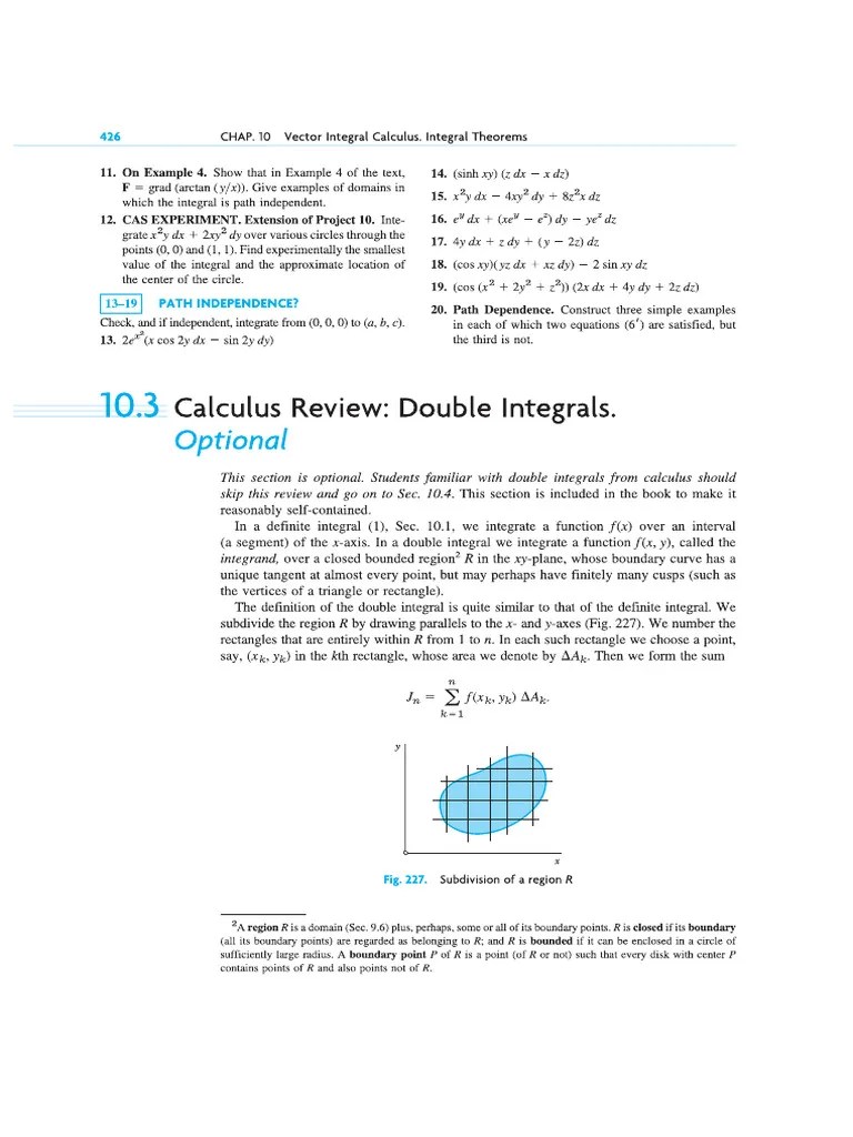 9 Calculus Review Double Integrals | PDF