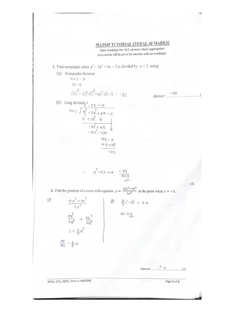 Maths Tutorial | PDF