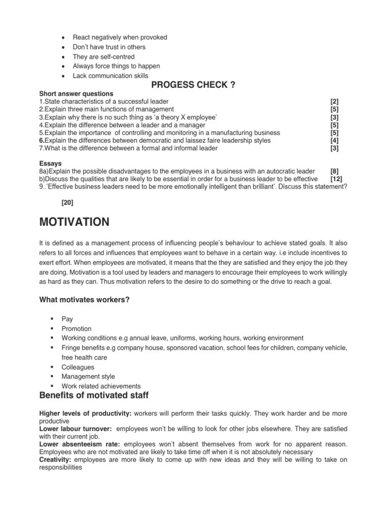 PDF Document | Download Free PDF | Leadership | Motivational