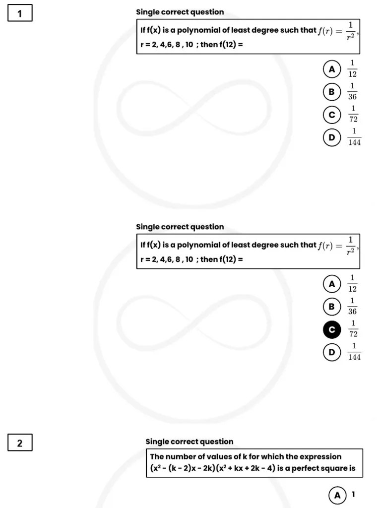 Quadratic Equations And Sequence Series 2 | PDF | Numbers | Abstract ...