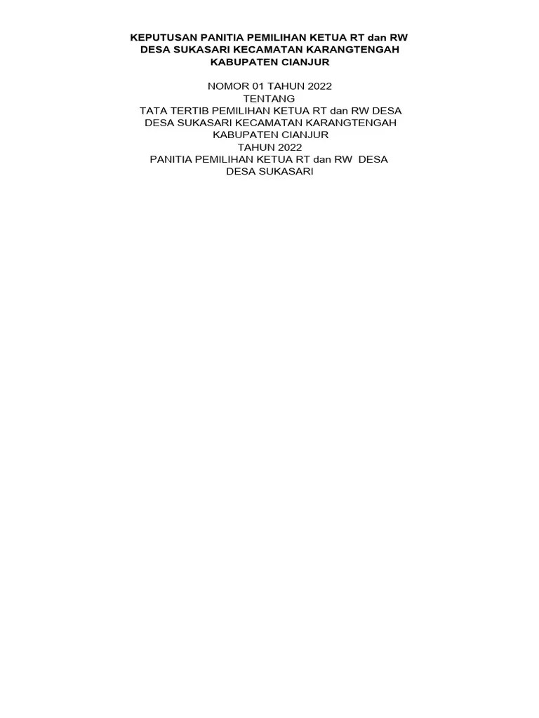 Tata Tertib Pengangkatan Perangkat Desa TAHAP 2 | PDF