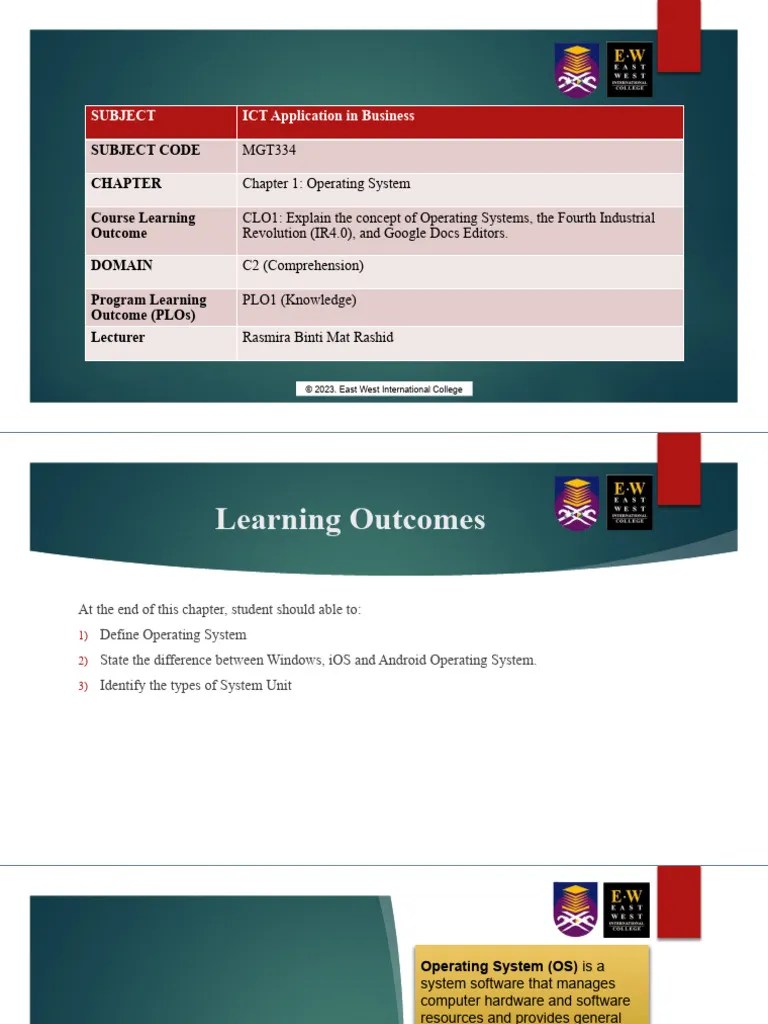 Chapter 1 - Operating System | PDF | Android (Operating System ...