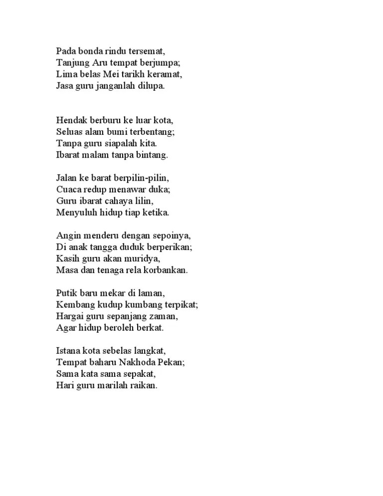 Pantun Hari Guru | PDF