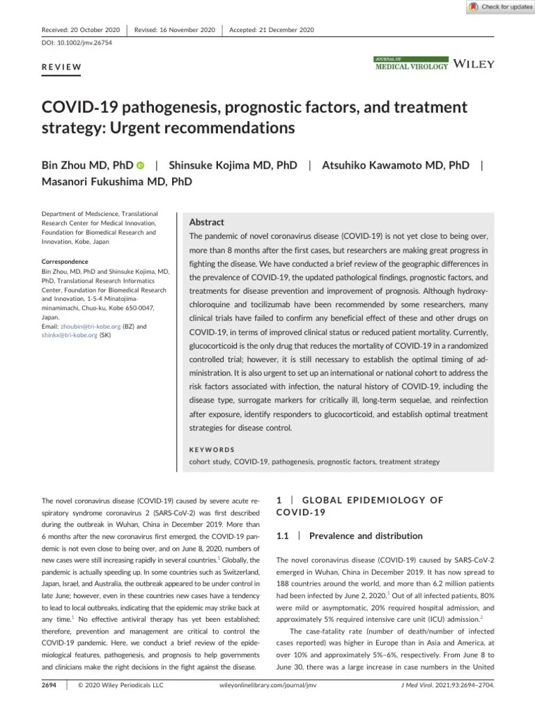 Zhou 2021 | PDF | Infection | Thrombosis