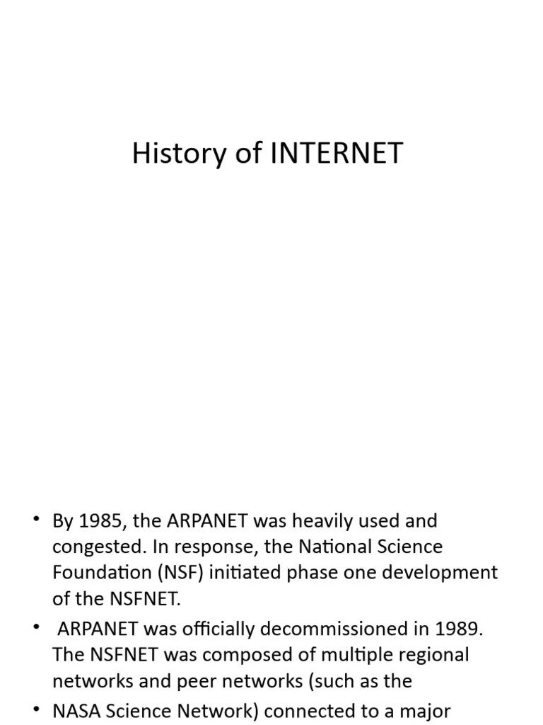 History Of INTERNET | Download Free PDF | Computer Network | Computing