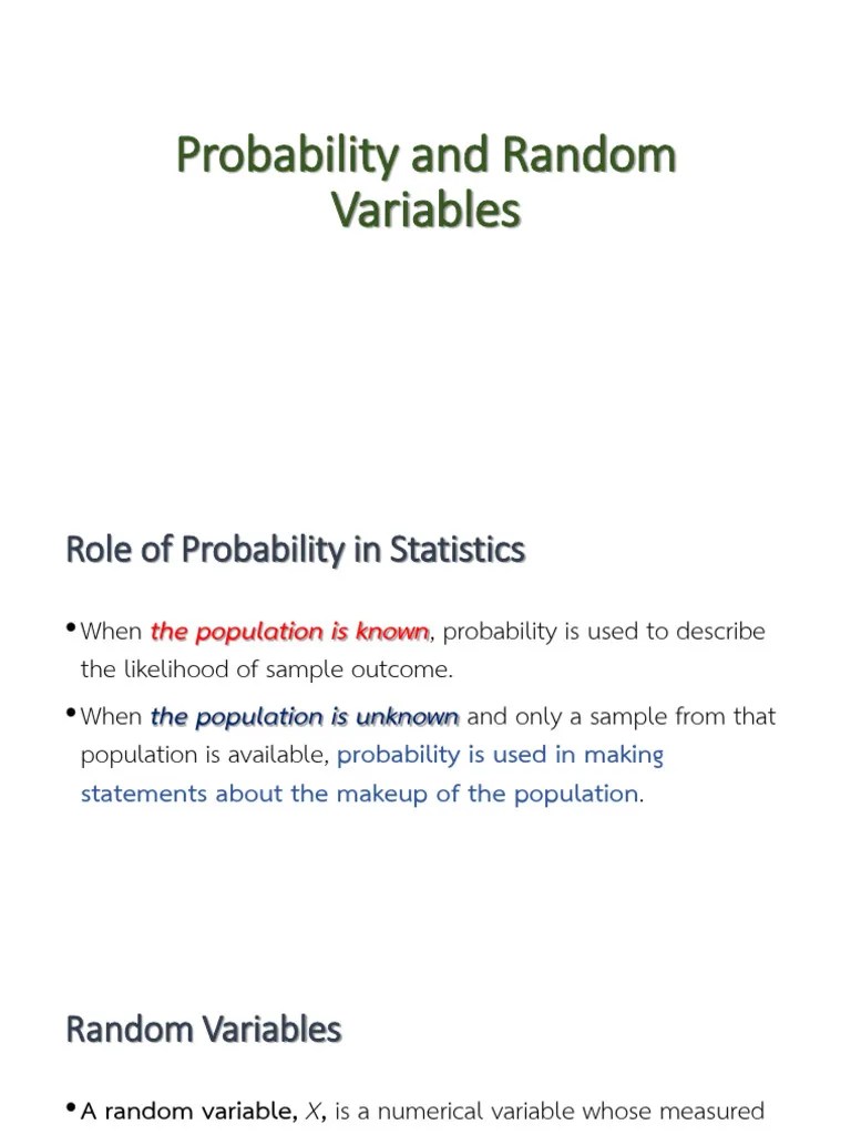 2 Random Variables And Probability Distribution | PDF | Probability ...