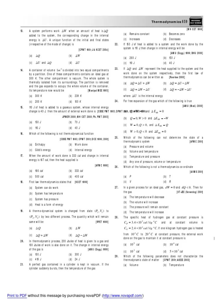 01-Assignment, Thermodynamics | PDF | Gases | Heat