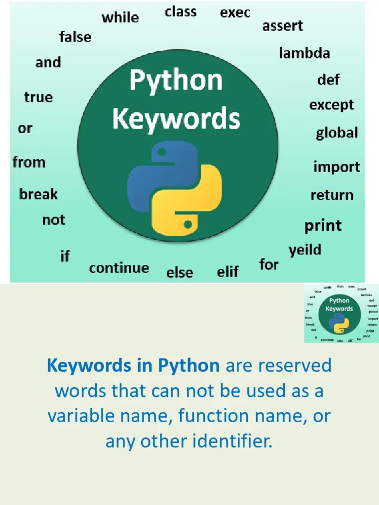 Keywords In Python | Download Free PDF | Control Flow | Reserved Word