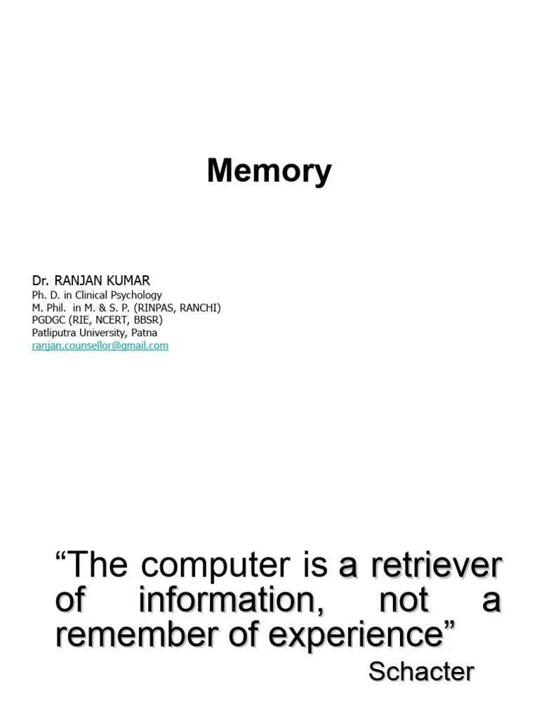 Memory FINAL | PDF | Memory | Long Term Memory