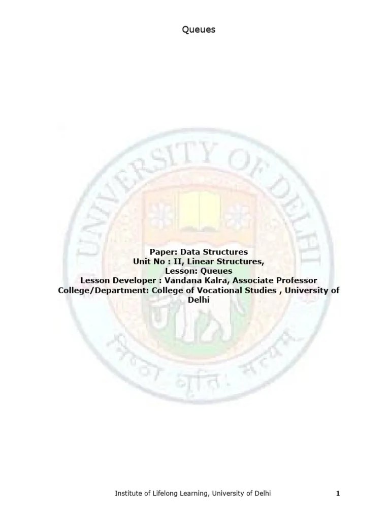 Queues | PDF | Queue (Abstract Data Type) | Pointer (Computer Programming)