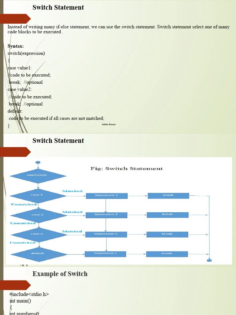 SPL Lec 4 (Switch) - 1 | PDF | Computer Engineering | Computer Science