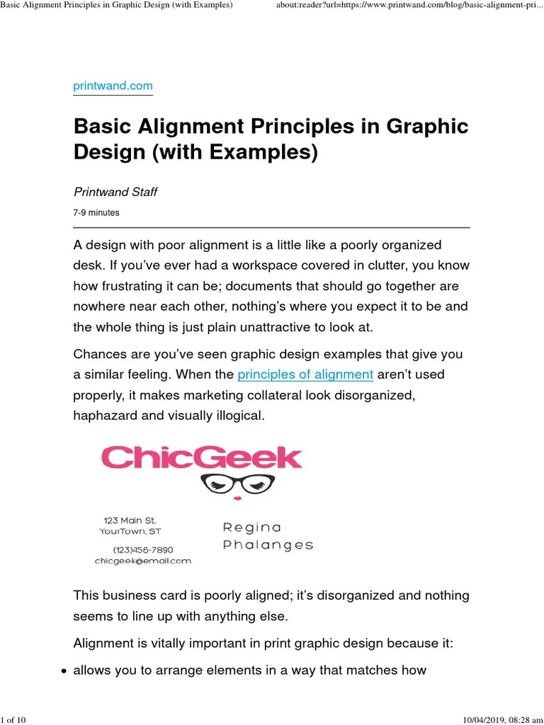 Basic Alignment Principles In Graphic Design (With Examples) | PDF ...
