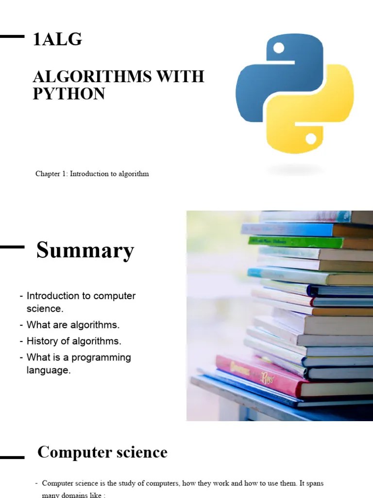 Day 1.1 - CH1 - Introduction To Algorithms | PDF | Algorithms ...
