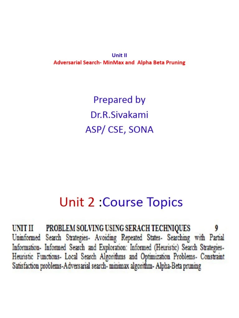 Adversarial Search MinMax Alpha Beta Pruning | PDF | Algorithms And ...