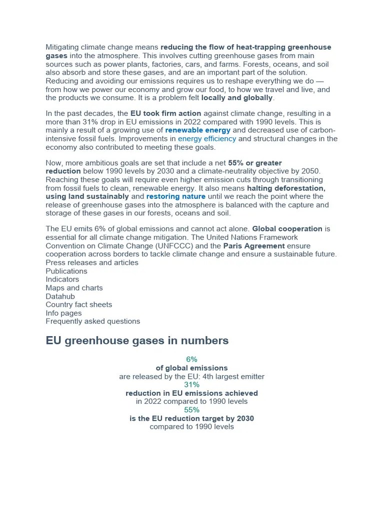 How To Mitigate Climate Change | PDF | Climate Change Mitigation ...