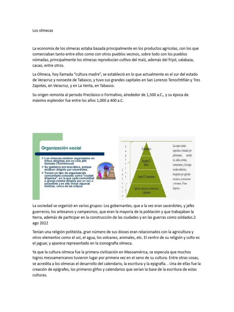 Los Olmecas | Descargar Gratis PDF | Civilización Maya | Cultura De Las Americas