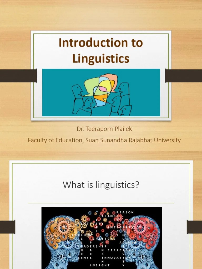 Introduction To Linguistics (English Version Textbook) | PDF | Linguistics | Grammar