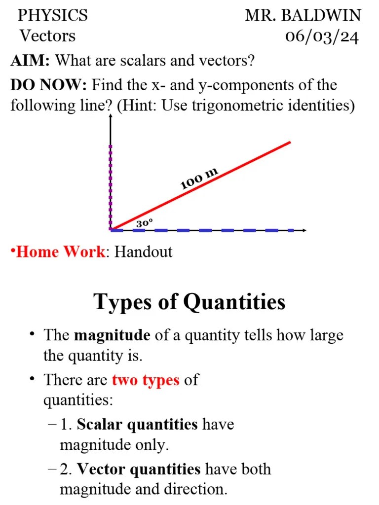 Scalars And Vectors | PDF | Euclidean Vector | Trigonometric Functions