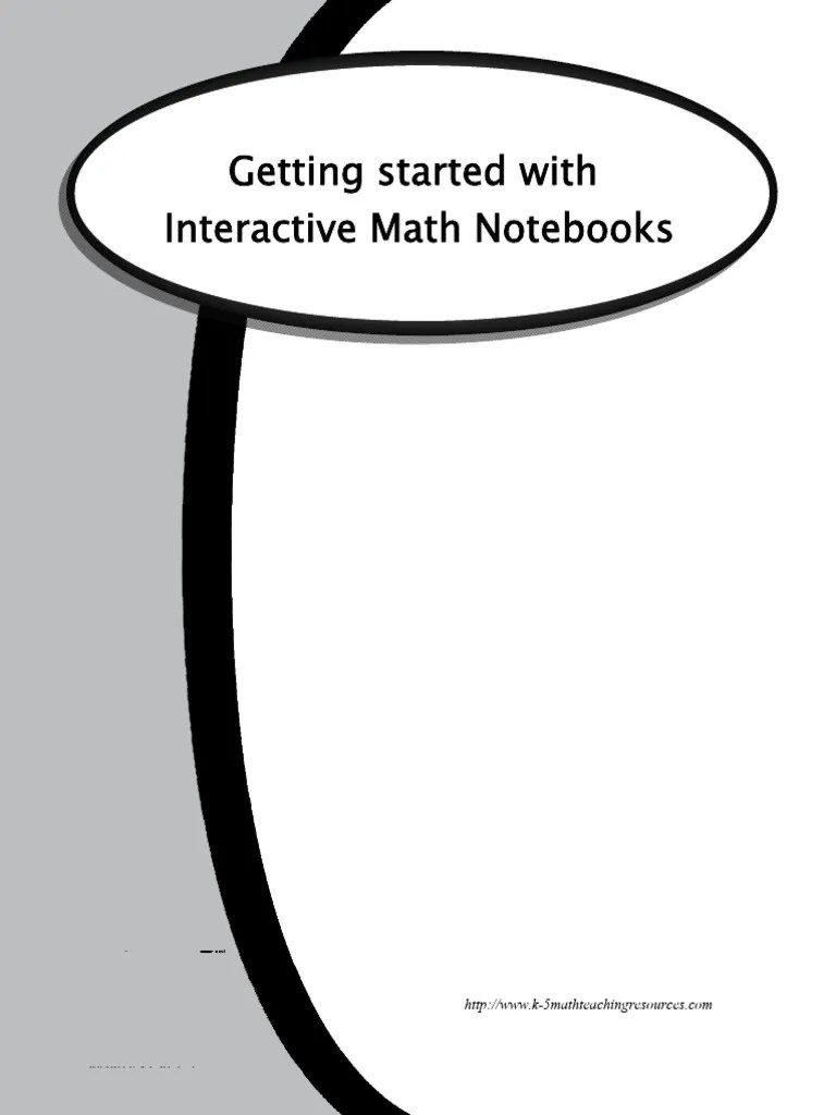 Getting Started With Math Interactive Notebooks | PDF | Notebook