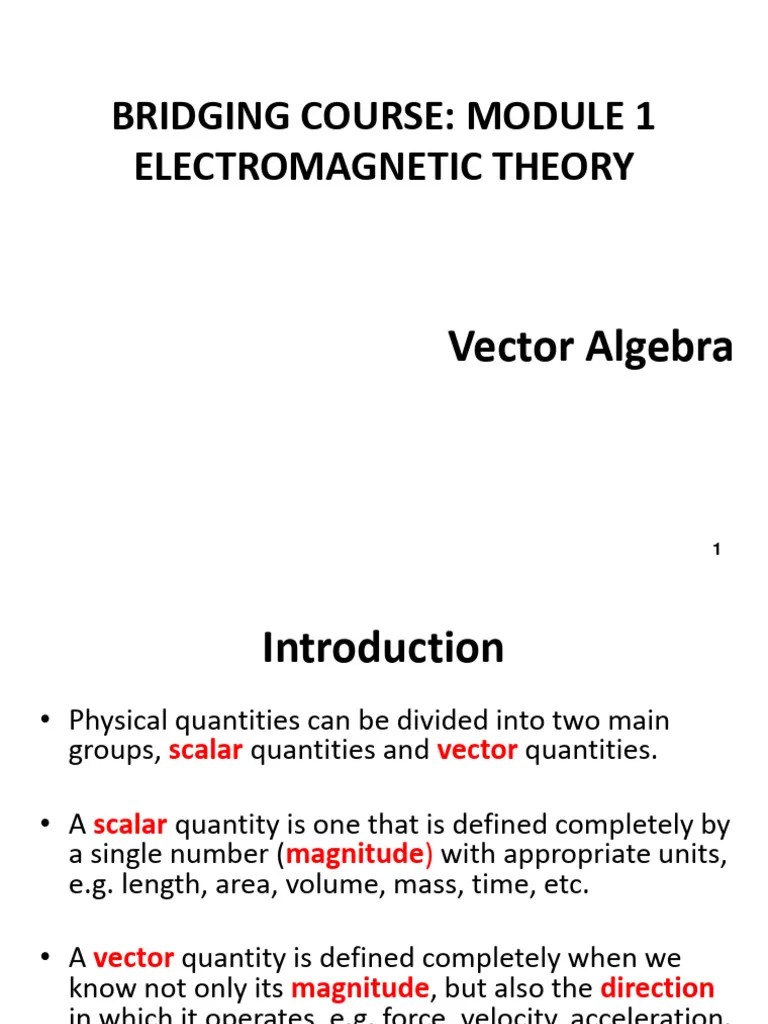 Chapter 1_VECTOR ALGEBRA | PDF | Euclidean Vector | Mathematics