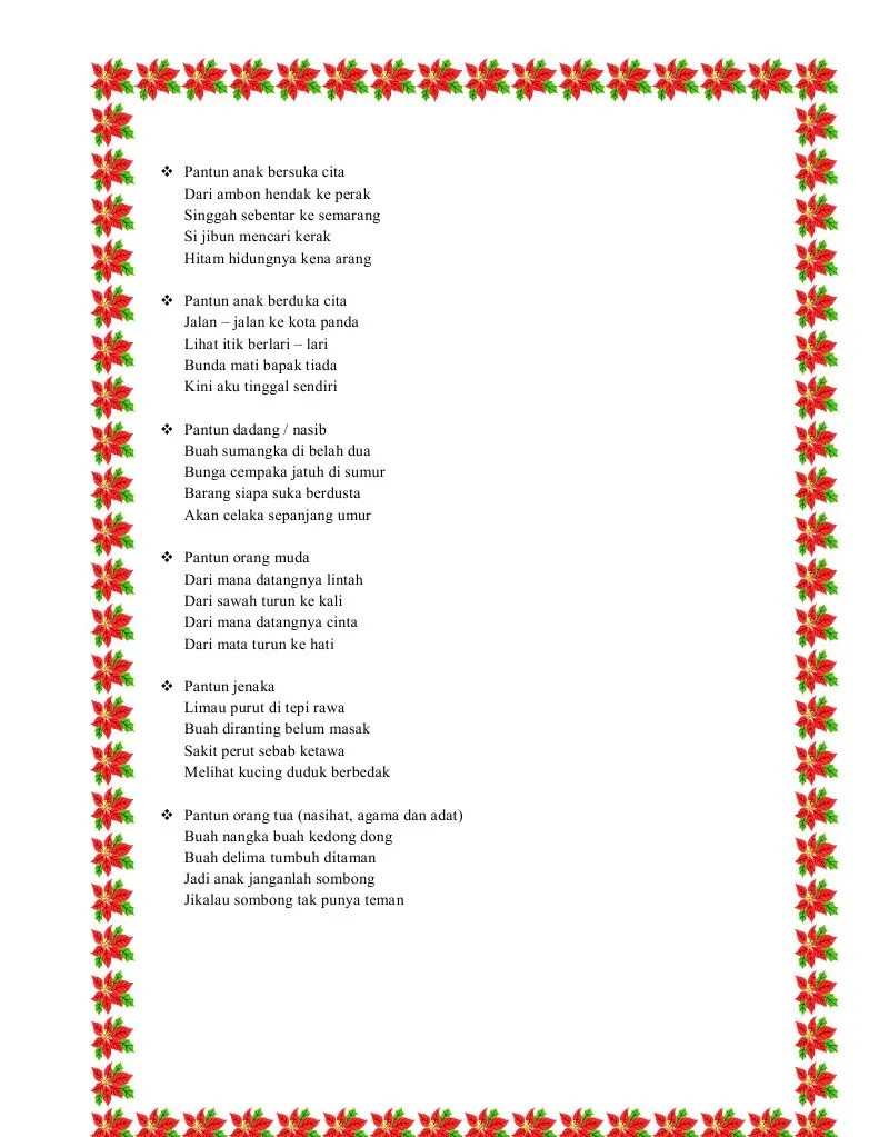 Pantun Anak Bersuka Cita | PDF