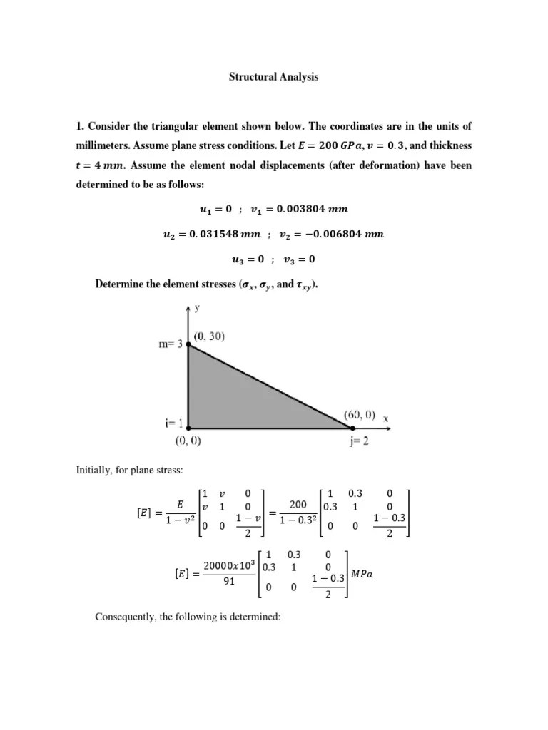 Structural Analysis | PDF | Stress (Mechanics) | Deformation (Engineering)