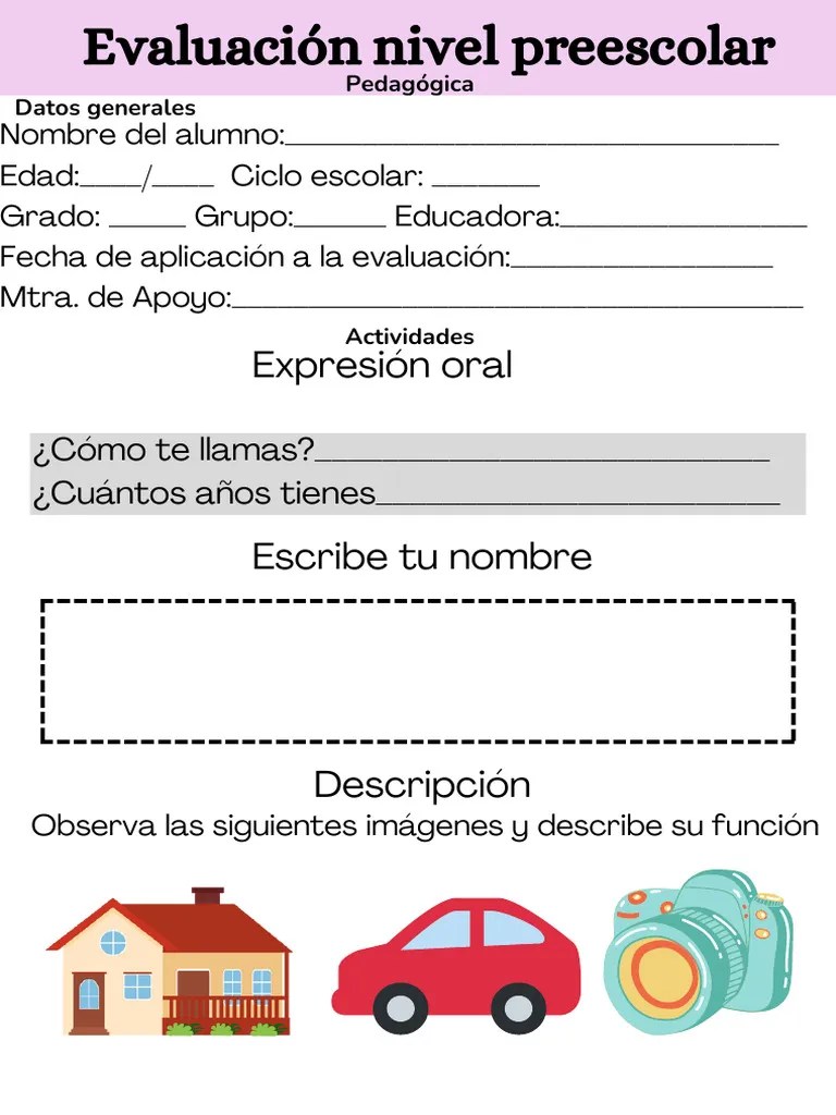 Evaluación Preescolar (1) | PDF