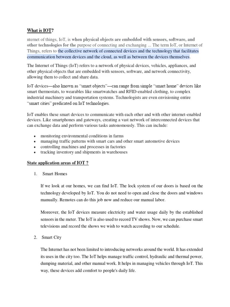 IOT Notes | PDF | Internet Of Things | Computing