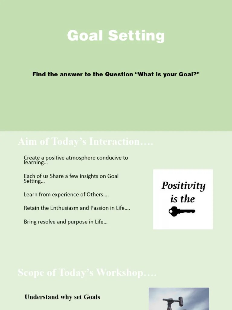 Goal Setting | PDF | Goal | Mind