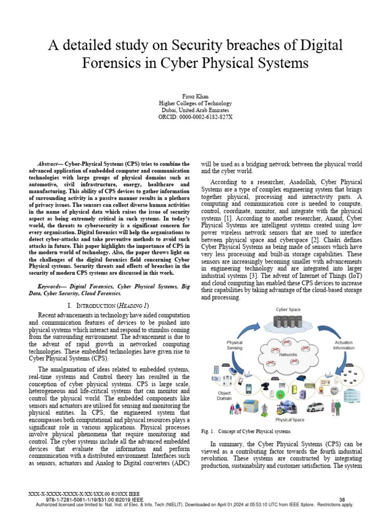 A Detailed Study On Security Breaches Of Digital Forensics In Cyber | PDF | Security | Computer ...
