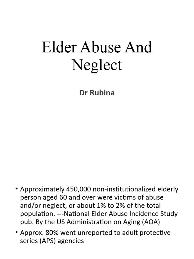 Elder Abuse & Neglect | PDF | Child Abuse | Caregiver
