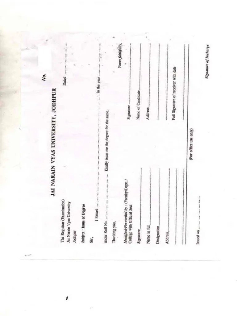 Degree Form | PDF