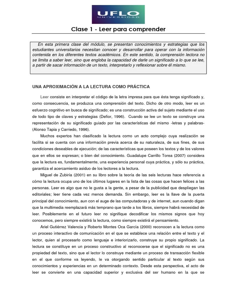 Cuadernillo N°1 | PDF | Comprensión Lectora | Comprensión