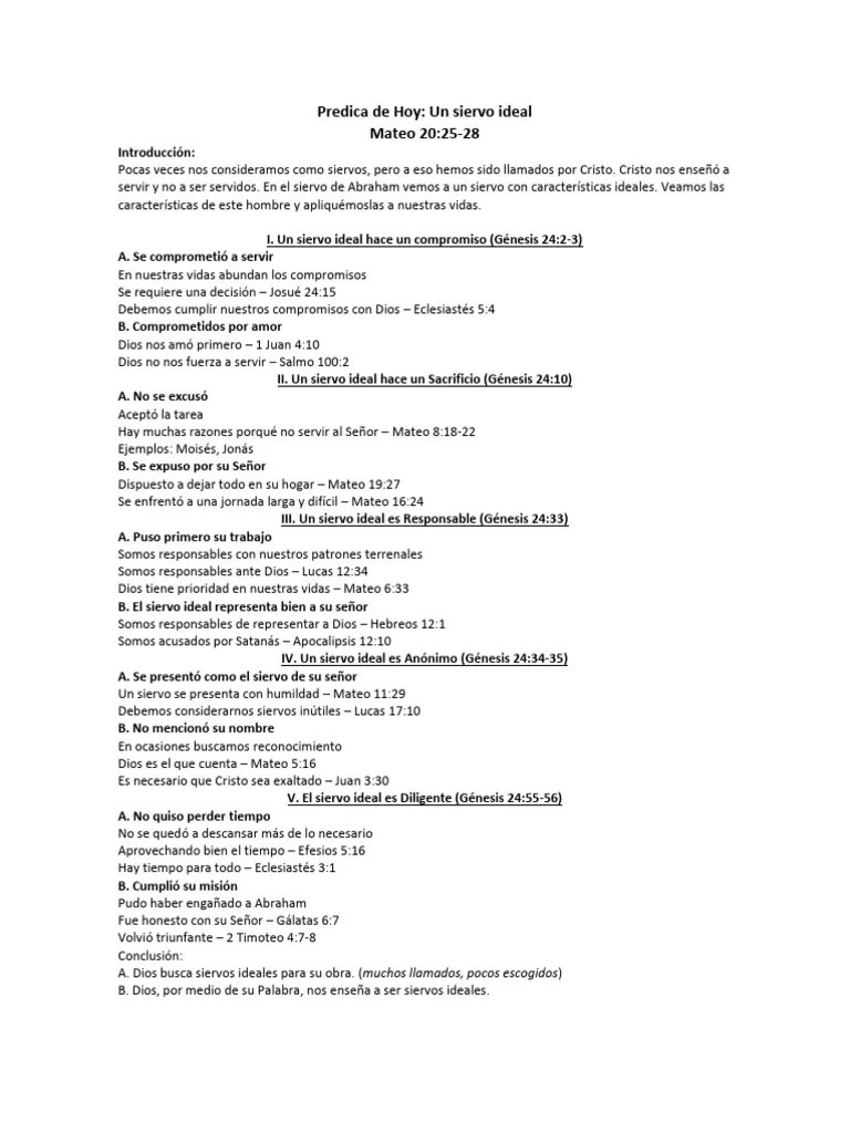 Caracteristicas De Un Siervo De DIOS | PDF