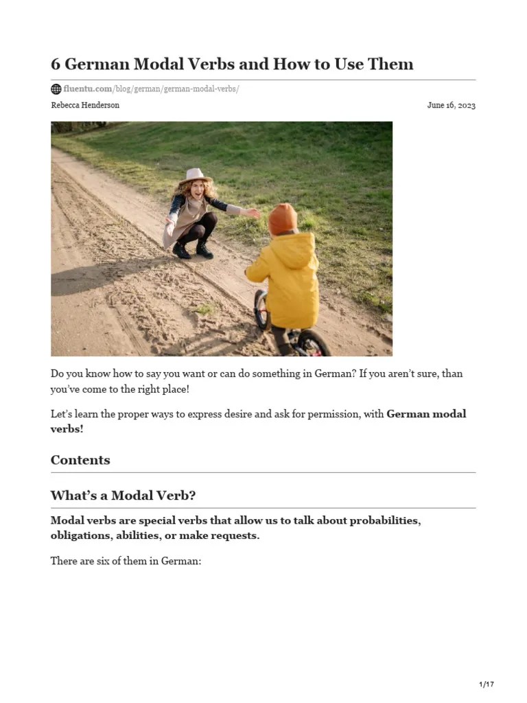 German-modal-verbs | PDF | Grammatical Tense | Linguistics