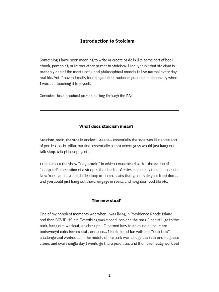 Introduction To Stoicism 14 | PDF | Stoicism | Seneca The Younger