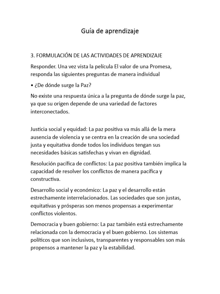 Guía De Aprendizaje | PDF | Inteligencia Emocional | Las Emociones