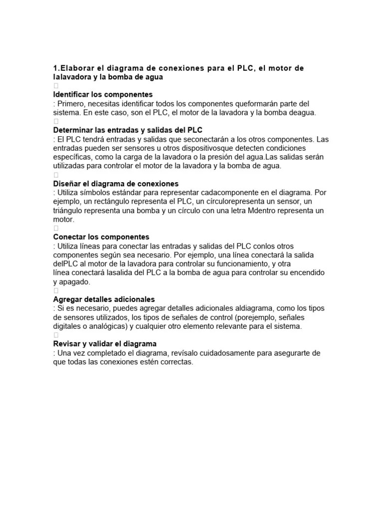 Automatización De Lavadora Industrial Por Módulo Lógicoprogramable | PDF | Controlador Lógico ...