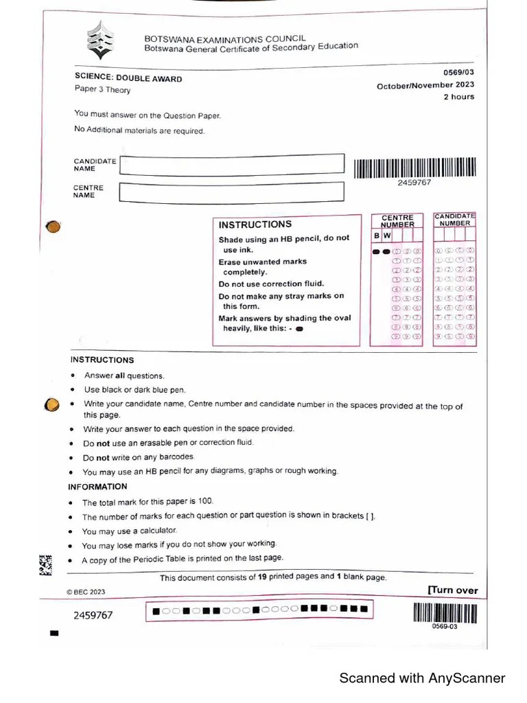 BGCSE PP3 SDA 2023 QUESTION PAPER | PDF