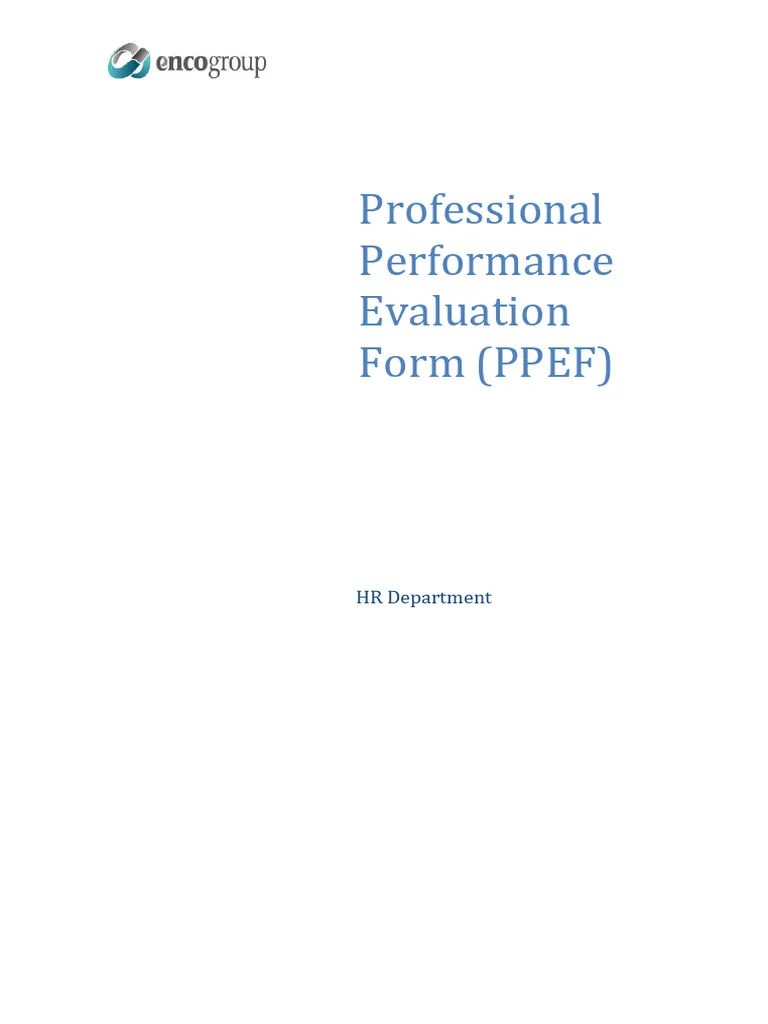 Sample Performance Evaluation Form Pdf Evaluationform Net - Best Geometric Designs in Desktop