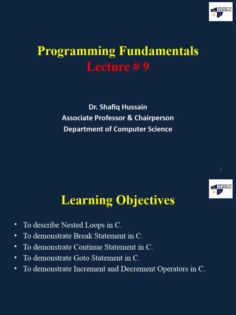Lecture 9 | PDF | Control Flow | Computer Engineering