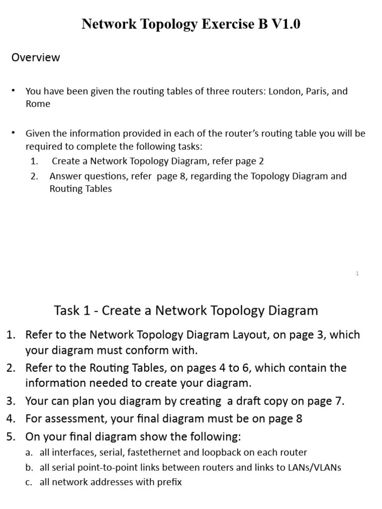 Network - Topology - Exercise B With Answers V1.0-1 | PDF | Router (Computing) | Routing