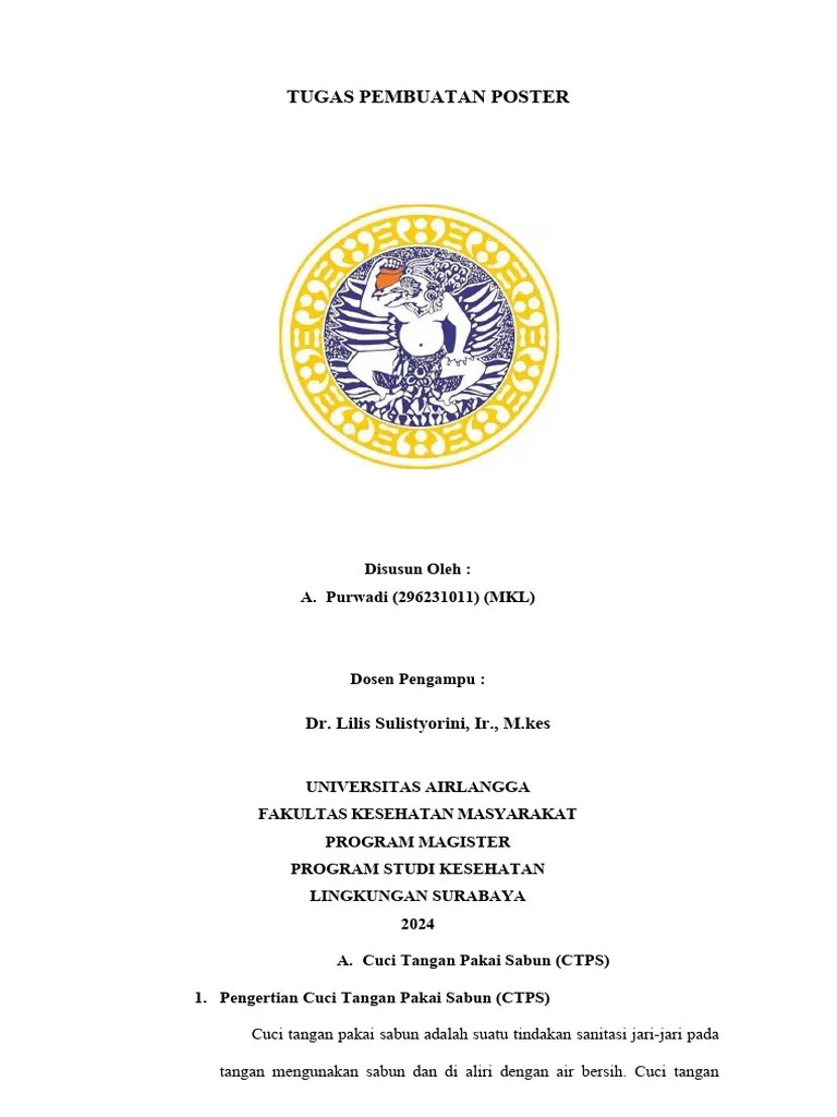 Cuci Tangan Pakai Sabun Dan Daftar Pustaka | PDF