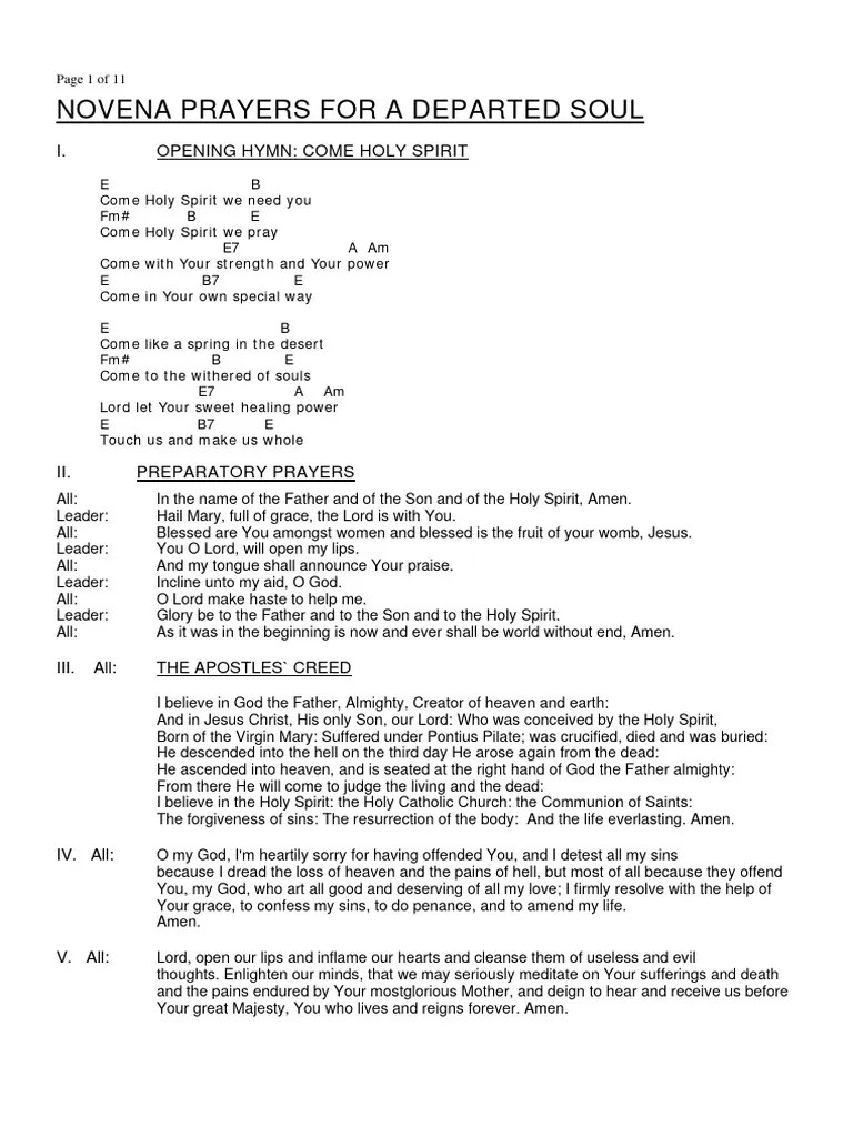 NOVENA-FOR-DEPARTED-SOULS | PDF | Lord's Prayer | Jesus