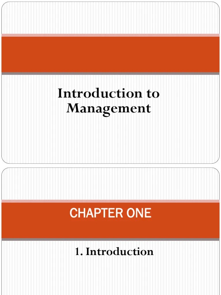Introduction To Management Unit 1 | PDF | Science | Goal
