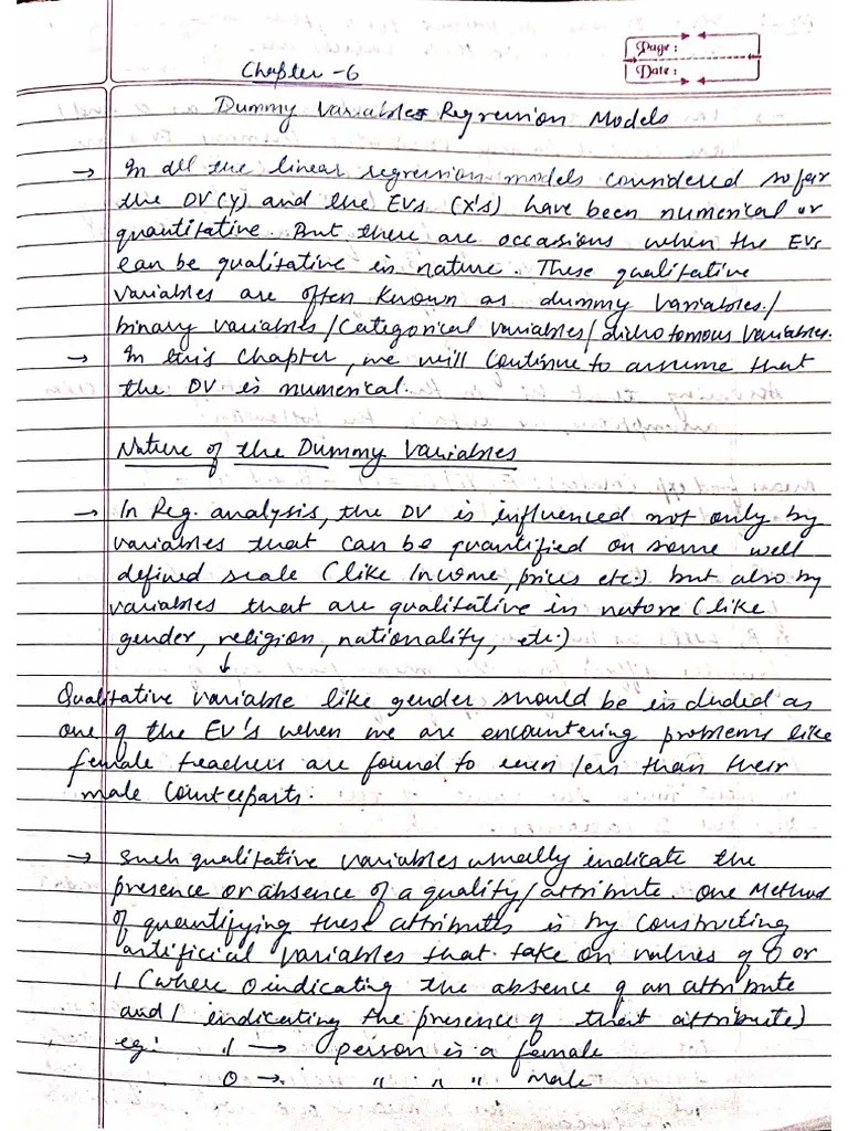 Dummy Variables Regression Models | PDF